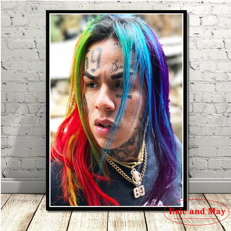 Постер и печать 6ix9ine в стиле хип-хоп музыкальный певец, настенная Картина на холсте, картины, настенные украшения для гостиной Quadro
Постер и печать 6ix9ine в стиле хип-хоп музыкальный певец, настенная Картина на холсте, картины, настенные украшения для гостиной Quadro