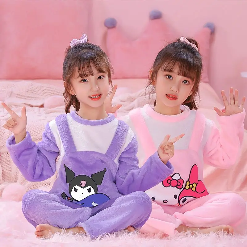 Sanrio Kawaii Kuromi Children Pajamas Set My Melody Anime Cute Cartoon Hello Kitty Thickened Warmth Homewear Birthday Gift
Sanrio Kawaii Kuromi Children Pajamas Set My Melody Anime Cute Cartoon Hello Kitty Thickened Warmth Homewear Birthday Gift