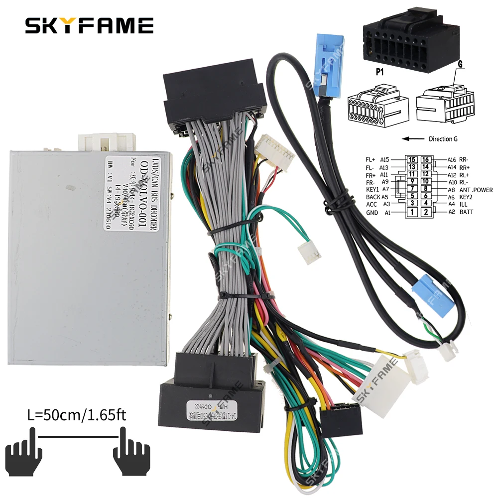 SKYFAME автомобильный 16-контактный жгут проводов адаптер Canbus Box декодер Android радио кабель питания для Volvo S60 XC60 V60 V40 OD-VOLVO-001
SKYFAME автомобильный 16-контактный жгут проводов адаптер Canbus Box декодер Android радио кабель питания для Volvo S60 XC60 V60 V40 OD-VOLVO-001