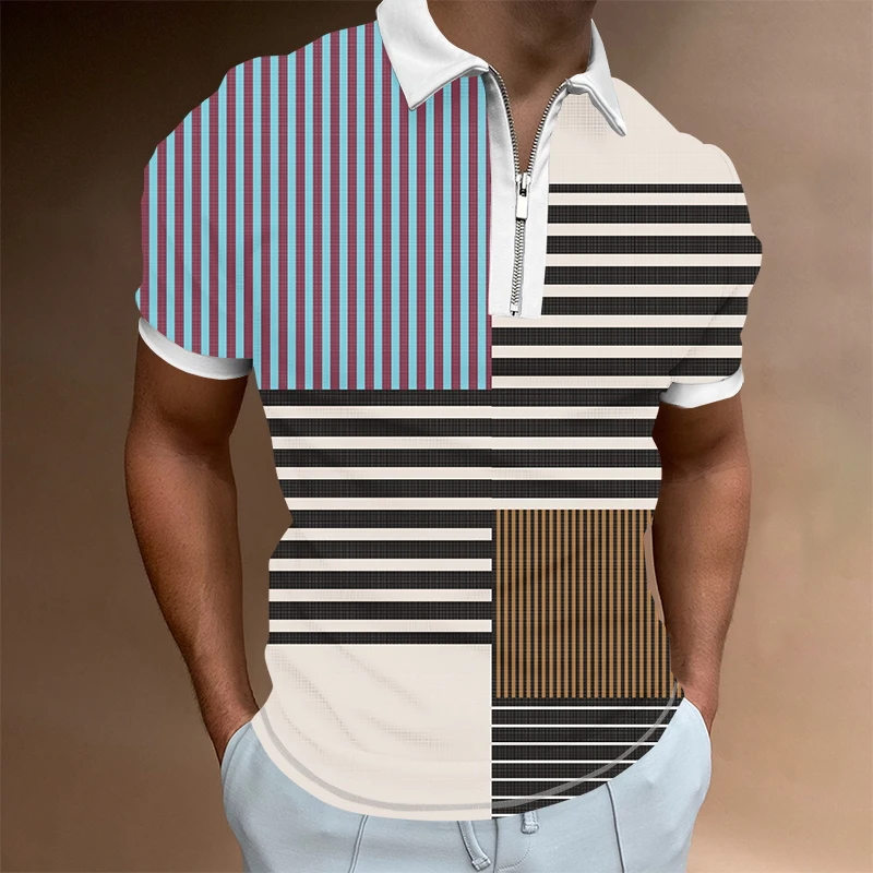 Men Vintage Zipper Fitness Exercises Muscle Men Collar POLO Luxury Casual Men Polo Shirt Zipper Striped Short Sleeve Tee Shirt
Men Vintage Zipper Fitness Exercises Muscle Men Collar POLO Luxury Casual Men Polo Shirt Zipper Striped Short Sleeve Tee Shirt