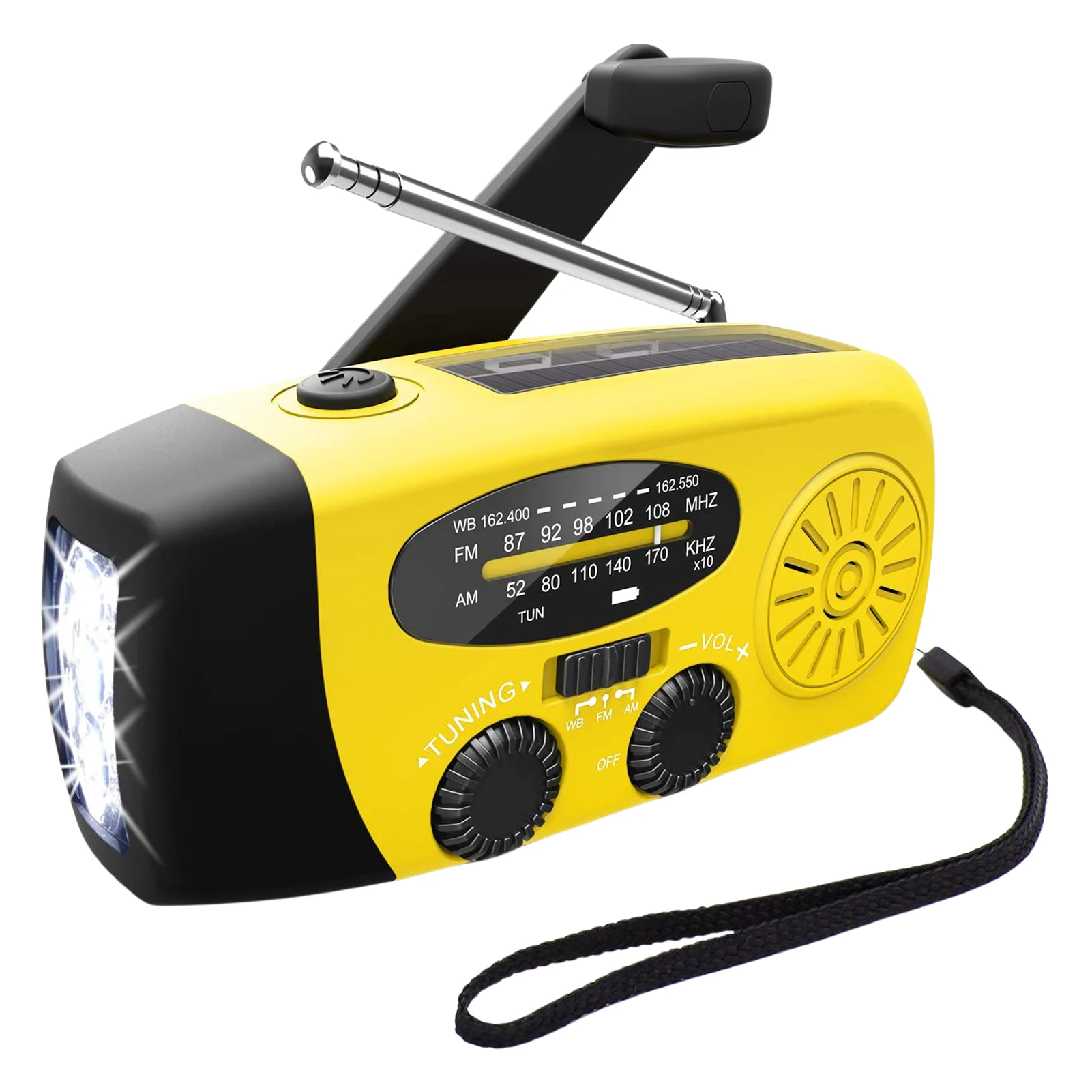 Emergency Hand Flashlights Hand Crank Radio with Solar Charging Flashlights for Winter Storms Floods Thunderstorms Earthquakes
Emergency Hand Flashlights Hand Crank Radio with Solar Charging Flashlights for Winter Storms Floods Thunderstorms Earthquakes