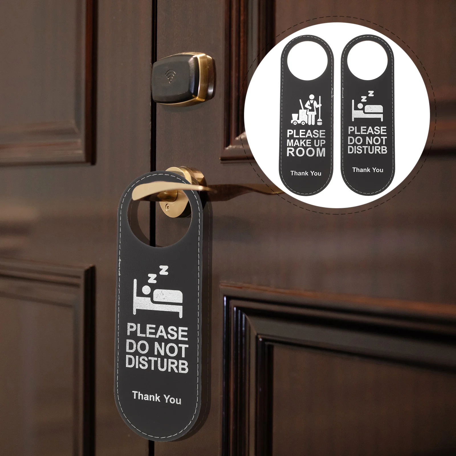 Hotel Door Hanging Sign- Please Do Not Disturb/ Make Room Door Hanger Sign, 2pcs Sign for Bedroom Hotel Office Door
Hotel Door Hanging Sign- Please Do Not Disturb/ Make Room Door Hanger Sign, 2pcs Sign for Bedroom Hotel Office Door