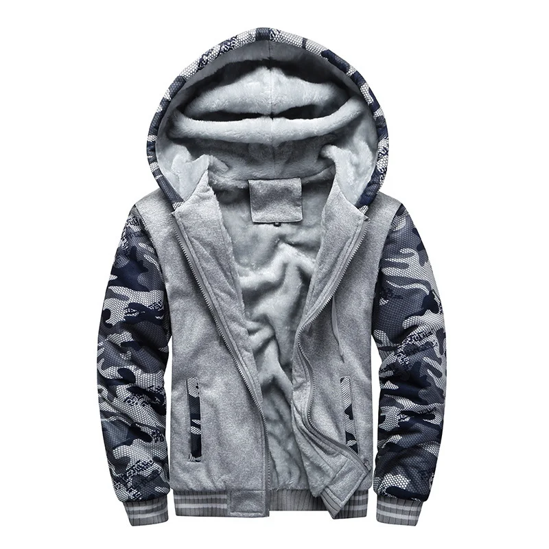 High Quality Warm Winter Thick Camouflage Hoodies Fleece Zipper Men Hooded Coat Sportwear Male Streetwear Jacket Plus Velvet Swe
High Quality Warm Winter Thick Camouflage Hoodies Fleece Zipper Men Hooded Coat Sportwear Male Streetwear Jacket Plus Velvet Swe