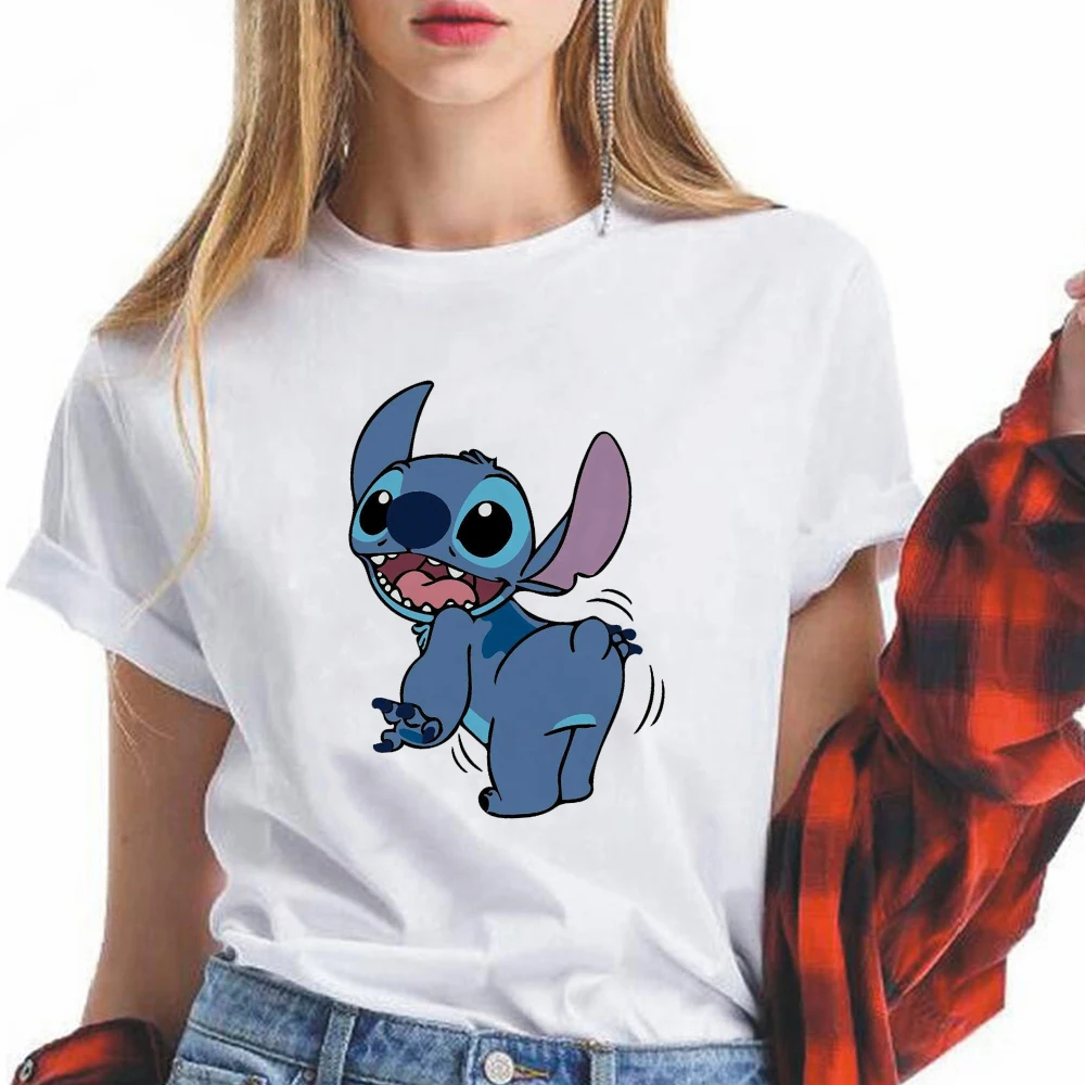 Cute Casual Lilo Stitch Tee Disney Women's Fashion Harajuku Kawaii Cartoon Print Tee Ladies Tops Summer Shirts for Women
Cute Casual Lilo Stitch Tee Disney Women's Fashion Harajuku Kawaii Cartoon Print Tee Ladies Tops Summer Shirts for Women