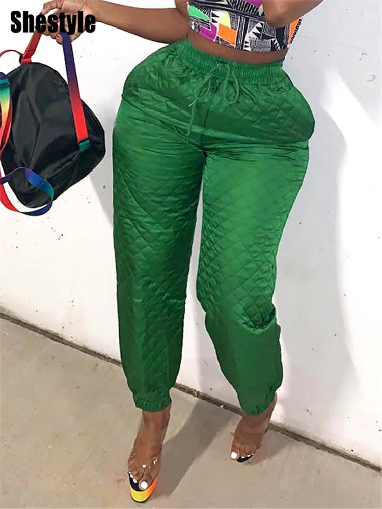 Shestyle Green Pockets Cotton Pants Women Plaid Elastic Waist Jogger Leisure Ankle-Tied Braces Concise Trousers Winter 2022
Shestyle Green Pockets Cotton Pants Women Plaid Elastic Waist Jogger Leisure Ankle-Tied Braces Concise Trousers Winter 2022