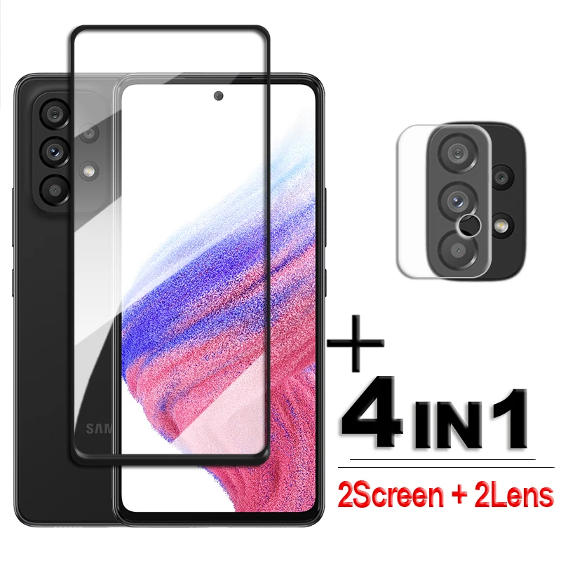 Закаленное стекло 4 в 1 для Samsung Galaxy A53 5G, защита экрана 2.5D, стекло для Samsung A23 A33 A73 A53, стеклянная пленка для объектива Samsung A53
Закаленное стекло 4 в 1 для Samsung Galaxy A53 5G, защита экрана 2.5D, стекло для Samsung A23 A33 A73 A53, стеклянная пленка для объектива Samsung A53