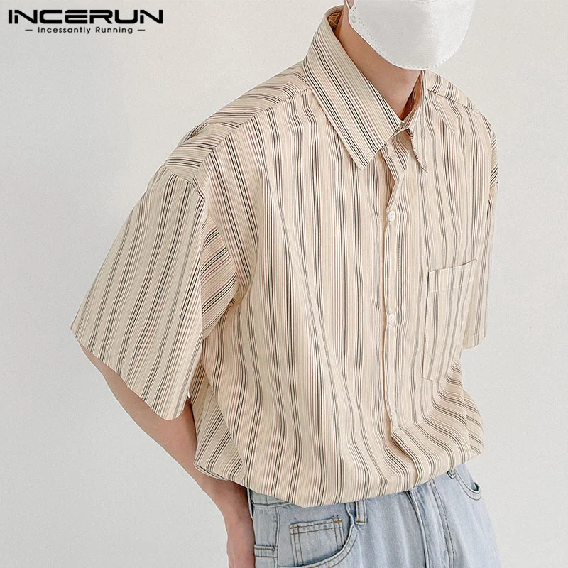 Stylish Hot Sale Tops INCERUN Men's Casual Colorful Striped Shirts Fashion Streetwear Hot Sale Short Sleeved Lapel Blouse S-5XL
Stylish Hot Sale Tops INCERUN Men's Casual Colorful Striped Shirts Fashion Streetwear Hot Sale Short Sleeved Lapel Blouse S-5XL