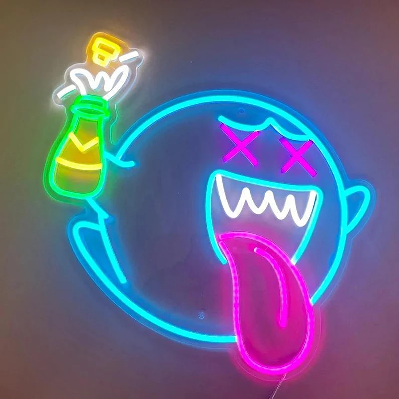 Неоновая вывеска King Boo с изобрасветодиодный ением лица призрака, светодиодная неоновая подсветка, Акриловая вывеска для украшения игровой ...
Неоновая вывеска King Boo с изобрасветодиодный ением лица призрака, светодиодная неоновая подсветка, Акриловая вывеска для украшения игровой ...