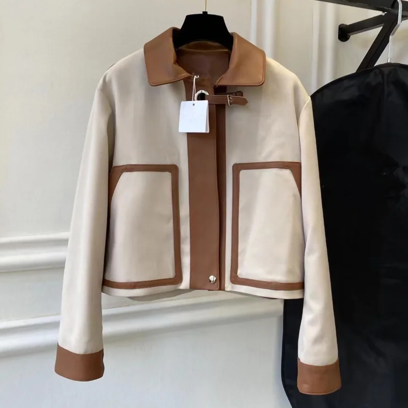 2023 New Arrivals Women's Genuine Leather Jackets Fashion Patchwork Fabric Coats Contrasting Colors ZM4973
2023 New Arrivals Women's Genuine Leather Jackets Fashion Patchwork Fabric Coats Contrasting Colors ZM4973