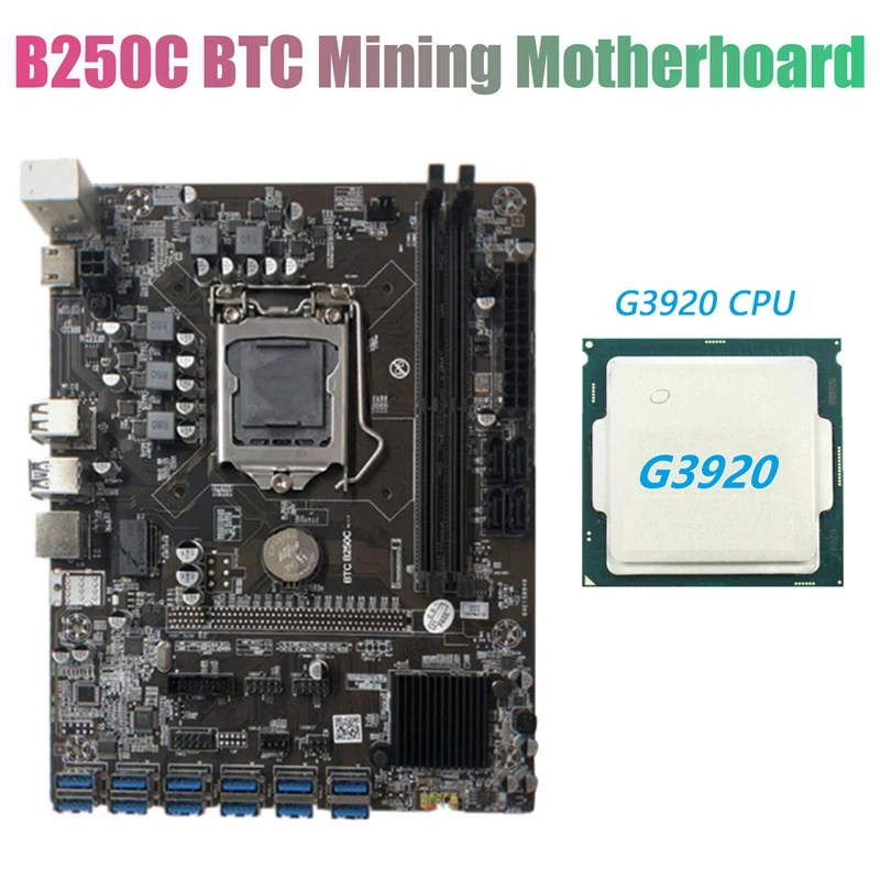Материнская плата B250C для майнинга BTC с процессором G3920 или G3930 CPU 12xpcie в разъем для графической карты USB3.0 LGA1151 поддерживает DDR4 DIMM RAM
Материнская плата B250C для майнинга BTC с процессором G3920 или G3930 CPU 12xpcie в разъем для графической карты USB3.0 LGA1151 поддерживает DDR4 DIMM RAM