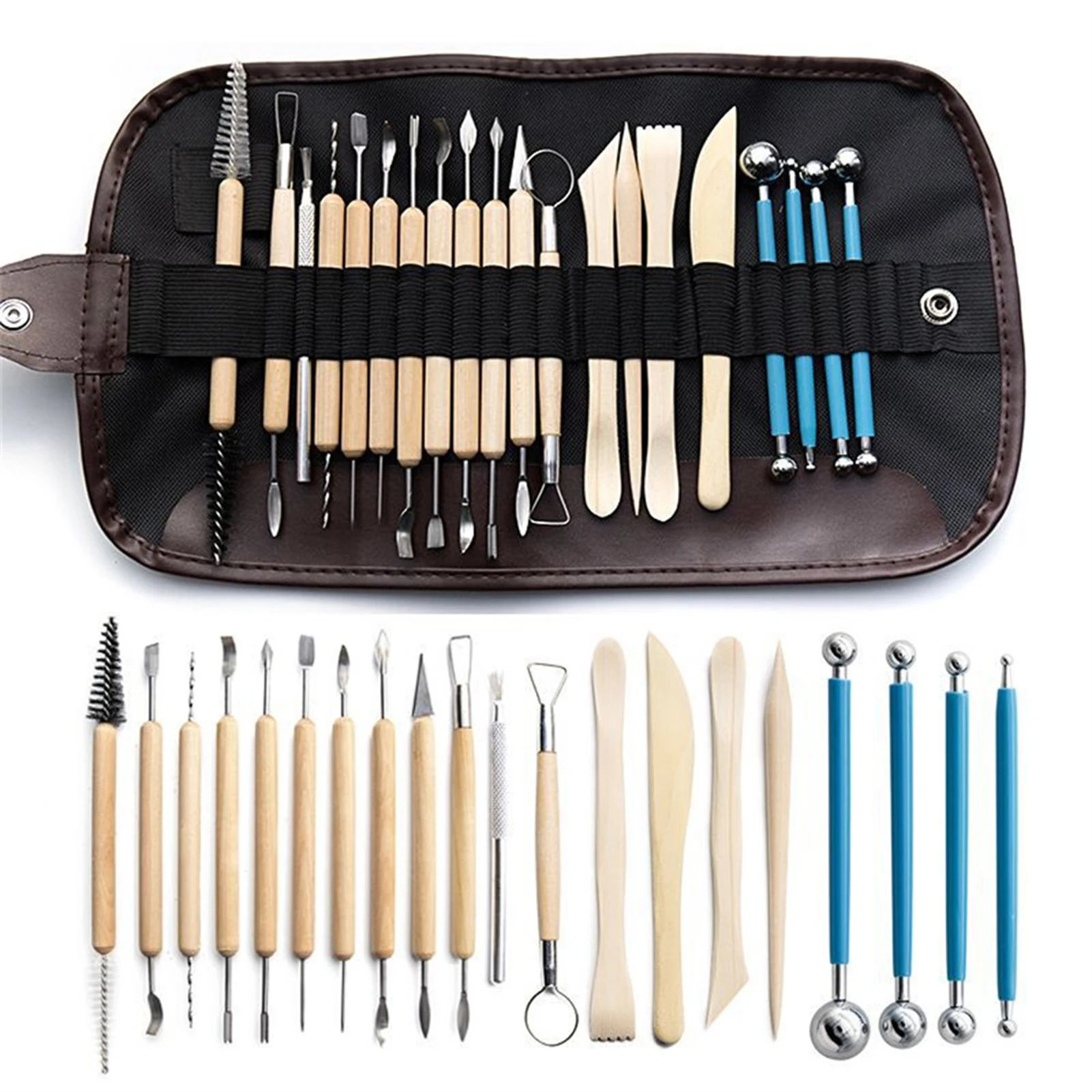 20pcs Ceramic Tool Set Clay Carving Cutter Scraper Wrapped Soft Auxiliary Tools Ceramic Tool Kit Ceramic Deep Waver TS2
20pcs Ceramic Tool Set Clay Carving Cutter Scraper Wrapped Soft Auxiliary Tools Ceramic Tool Kit Ceramic Deep Waver TS2