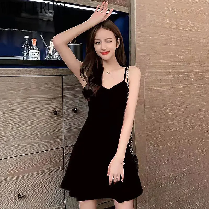 Women Black Mini Slip Dress Aesthetic Clothing Korean Fashion Sleeveless Elegant Party Dresses for Women 2023 Night Club Outfit
Women Black Mini Slip Dress Aesthetic Clothing Korean Fashion Sleeveless Elegant Party Dresses for Women 2023 Night Club Outfit