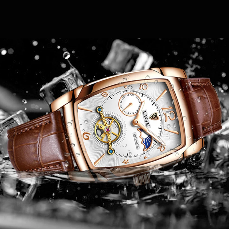 Luxury Top Brand Tourbillon Clock Genuine Leather Waterproof Mechanical Watch Mens Watches Square Automatic Watch for Men
Luxury Top Brand Tourbillon Clock Genuine Leather Waterproof Mechanical Watch Mens Watches Square Automatic Watch for Men