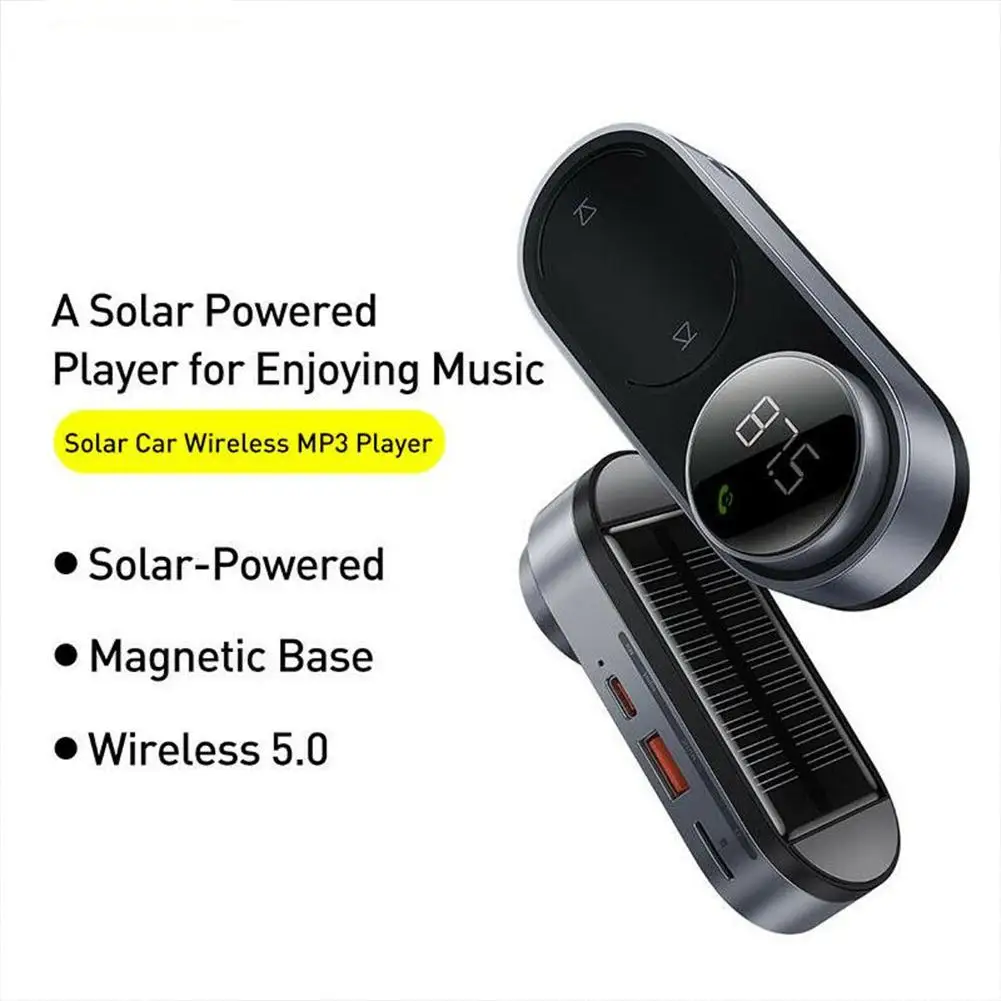 Solar Car Bluetooth-compatible Mp3 Player Rechargeable Car Charger Intelligent Noise Reduction Magnetic Wireless Fm Transmitter
Solar Car Bluetooth-compatible Mp3 Player Rechargeable Car Charger Intelligent Noise Reduction Magnetic Wireless Fm Transmitter