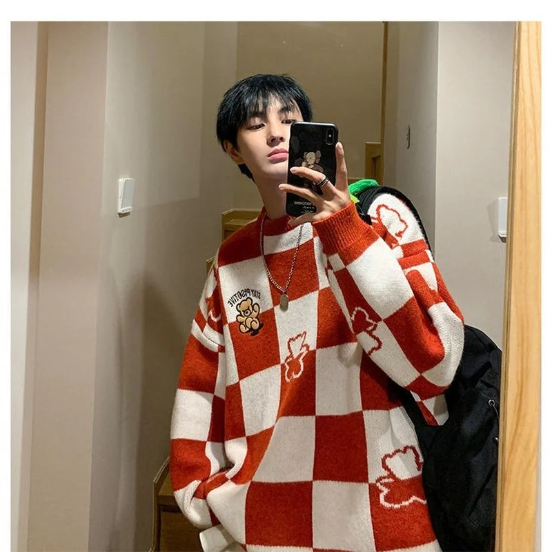 Autumn and Winter New Loose Trend Round Neck Pullover Casual Wild Korean Version Color Matching Checkerboard Printed Sweater
Autumn and Winter New Loose Trend Round Neck Pullover Casual Wild Korean Version Color Matching Checkerboard Printed Sweater