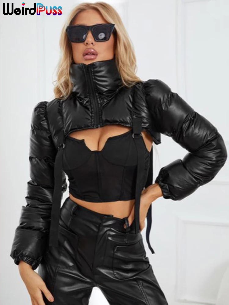 Weird Puss Turtleneck Zipper Crop Jacket Women Warmth 2021 Fashion Casual Wild Thick Cotton-Padded Parkas Street Coat Outwear
Weird Puss Turtleneck Zipper Crop Jacket Women Warmth 2021 Fashion Casual Wild Thick Cotton-Padded Parkas Street Coat Outwear