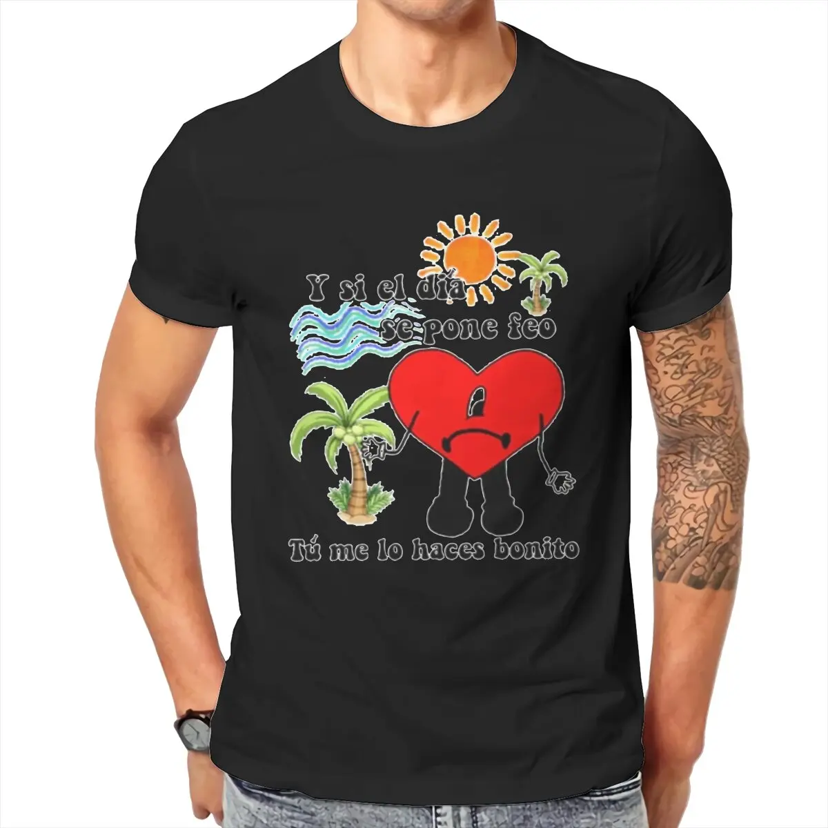 Fashion Bad Bunny Sad Heart T-Shirt Men O Neck Cotton T Shirt Moscow Mule Un Verano Sin Ti Short Sleeve Tees Gift Idea Tops
Fashion Bad Bunny Sad Heart T-Shirt Men O Neck Cotton T Shirt Moscow Mule Un Verano Sin Ti Short Sleeve Tees Gift Idea Tops