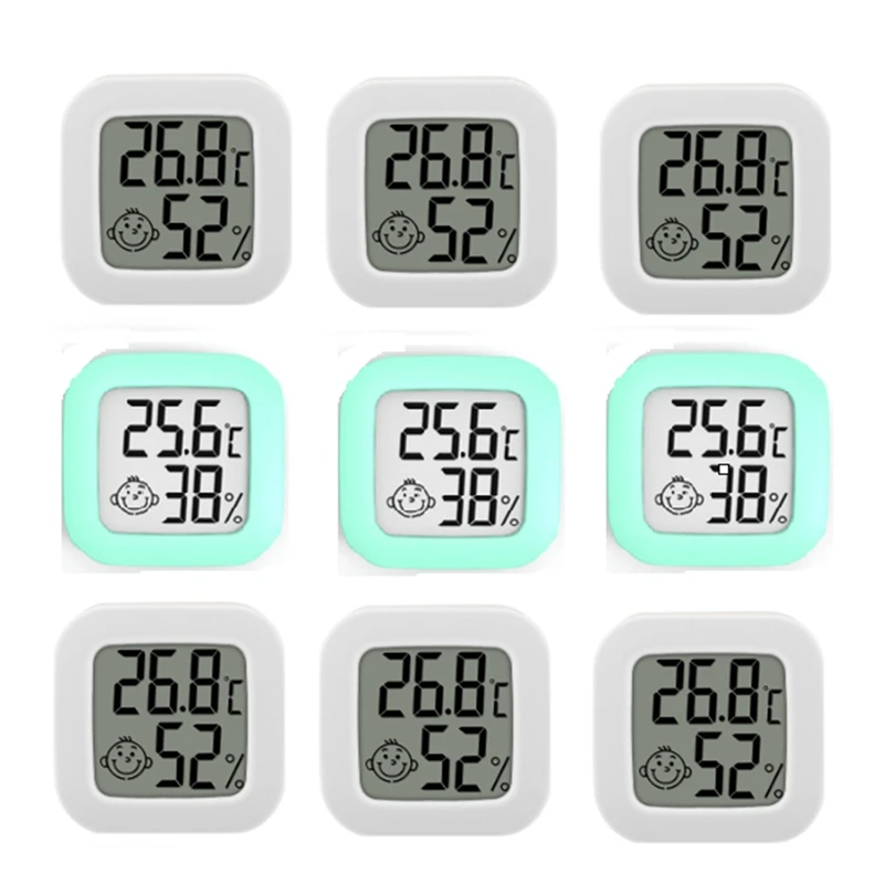9Pcs Mini Indoor Digital Thermometer Hygrometer Set Room Humidity Gauge Meter LCD Display Temperature Humidity Sensor
9Pcs Mini Indoor Digital Thermometer Hygrometer Set Room Humidity Gauge Meter LCD Display Temperature Humidity Sensor