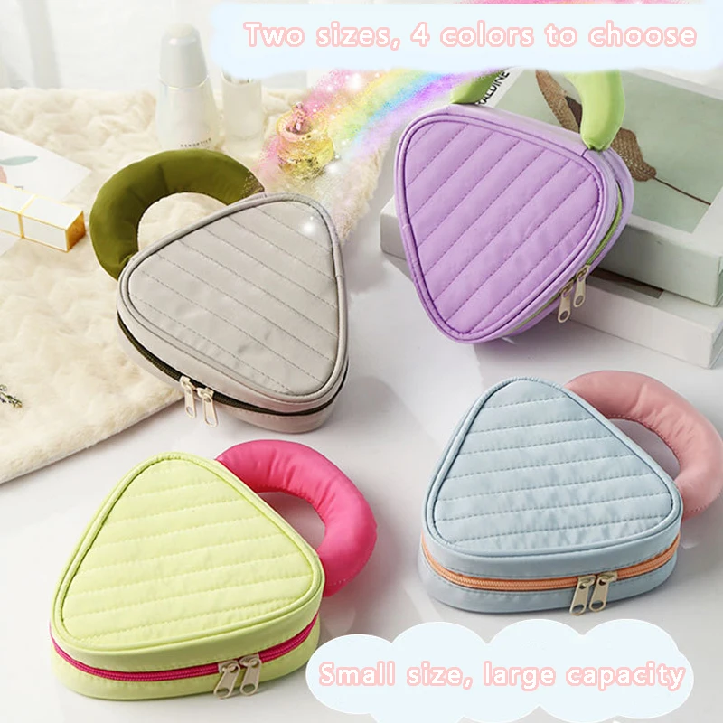 1 Pc Mini Triangle Makeup Bag for Women Zipper Travel Lipstick Cosmetic Bag with Small Pendant Nylon Girl Toiletry Bag
1 Pc Mini Triangle Makeup Bag for Women Zipper Travel Lipstick Cosmetic Bag with Small Pendant Nylon Girl Toiletry Bag