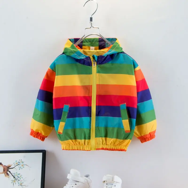 Rainbow Jacket Toddler Kids Windbreaker Zipper Hooded Clothes Waterproof Hoodies Cartoon Coats Kids Outwear Children's Jackets
Rainbow Jacket Toddler Kids Windbreaker Zipper Hooded Clothes Waterproof Hoodies Cartoon Coats Kids Outwear Children's Jackets