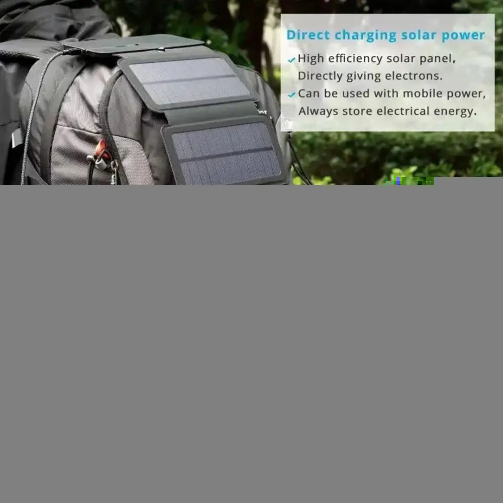 Складное уличное зарядное устройство с солнечной панелью, портативные устройства с USB-выходом 5 в А, рюкзак для кемпинга и походов, для Smartp E1P7
Складное уличное зарядное устройство с солнечной панелью, портативные устройства с USB-выходом 5 в А, рюкзак для кемпинга и походов, для Smartp E1P7