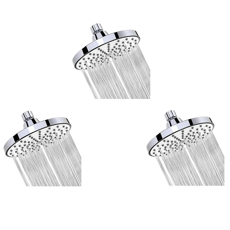 3X Shower Head 6 Inch Anti-Leak Anti-Clog Fixed Rain Showerhead Rainfall Spray Relaxation And Spa (Silver)
3X Shower Head 6 Inch Anti-Leak Anti-Clog Fixed Rain Showerhead Rainfall Spray Relaxation And Spa (Silver)