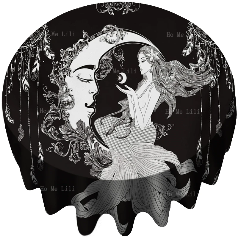 Abstract Art Alchemy Melusine Siren Twin Tailed Mermaid Moon Girl Marine Mythology Round Tablecloth By Ho Me Lili
Abstract Art Alchemy Melusine Siren Twin Tailed Mermaid Moon Girl Marine Mythology Round Tablecloth By Ho Me Lili