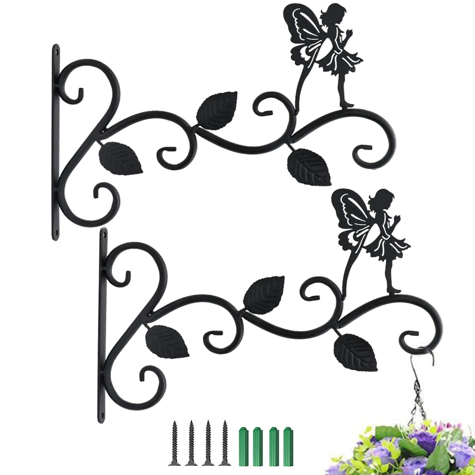 2pcs Wall Mounted With Screws Bird Feeder Heavy Duty For Flower Basket Easy Install Hanging Plant Bracket Planter Hook Iron Art
2pcs Wall Mounted With Screws Bird Feeder Heavy Duty For Flower Basket Easy Install Hanging Plant Bracket Planter Hook Iron Art