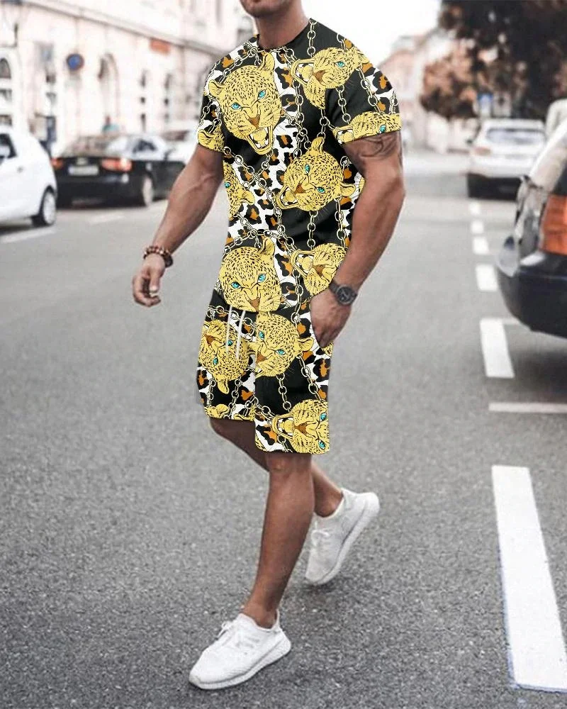 Men's Summer Tracksuit 2 Piece T-Shirt Shorts Set Casual Stylish Outfit Oversized Jogging Suits Outdoor Clothing Male Streetwear
Men's Summer Tracksuit 2 Piece T-Shirt Shorts Set Casual Stylish Outfit Oversized Jogging Suits Outdoor Clothing Male Streetwear
