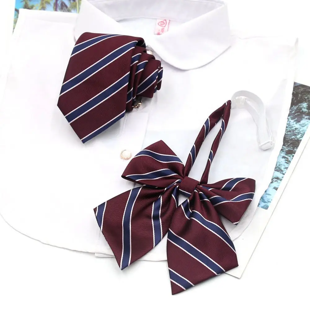 Stripe Ribbon College Style School Uniform Accesssories Japanese Style Bow Tie Wine Red Bow Tie Fashion Necktie
Stripe Ribbon College Style School Uniform Accesssories Japanese Style Bow Tie Wine Red Bow Tie Fashion Necktie