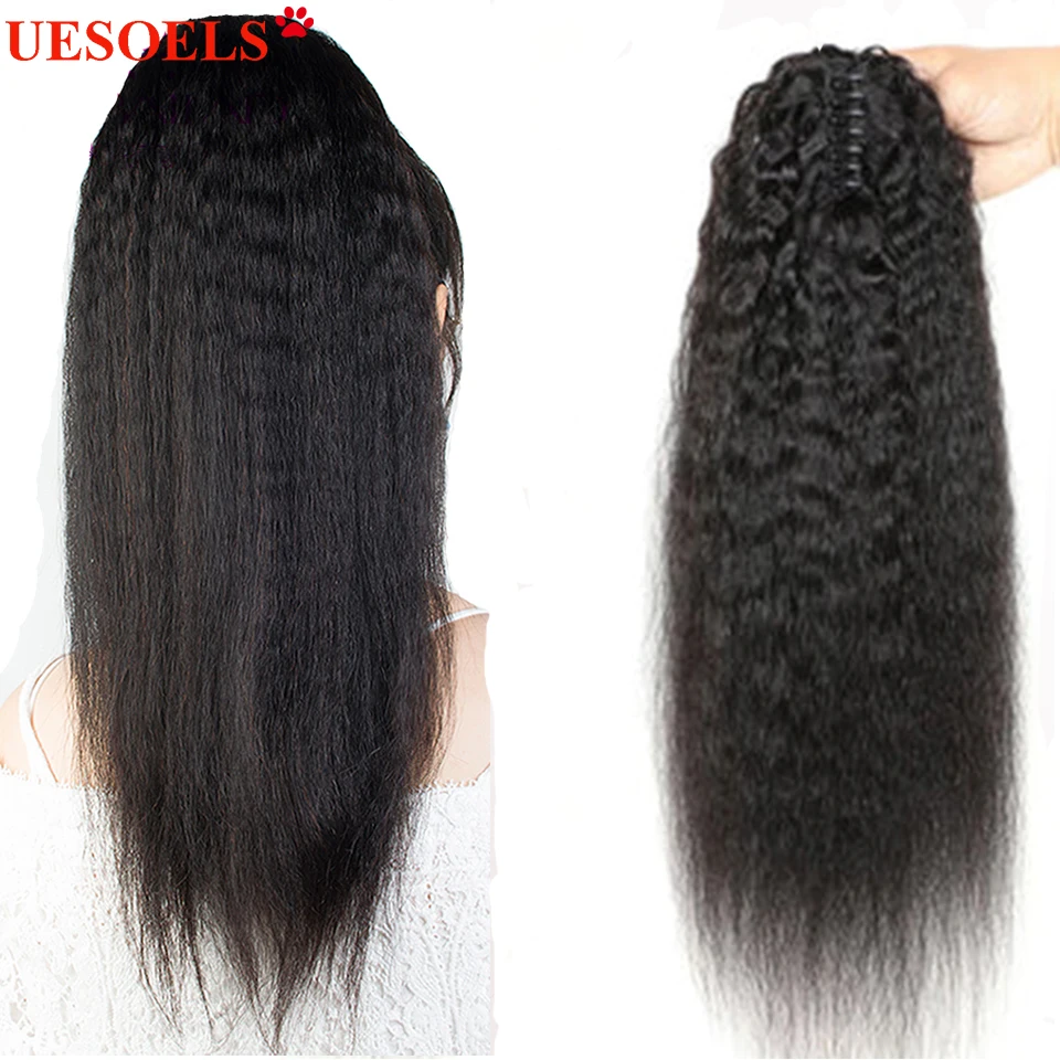 8-26 Inches Claw Kinky Straight Ponytail Human Hair Extensions Brazilian Remy Human Hair Extension Clips In Natural Black Color
8-26 Inches Claw Kinky Straight Ponytail Human Hair Extensions Brazilian Remy Human Hair Extension Clips In Natural Black Color