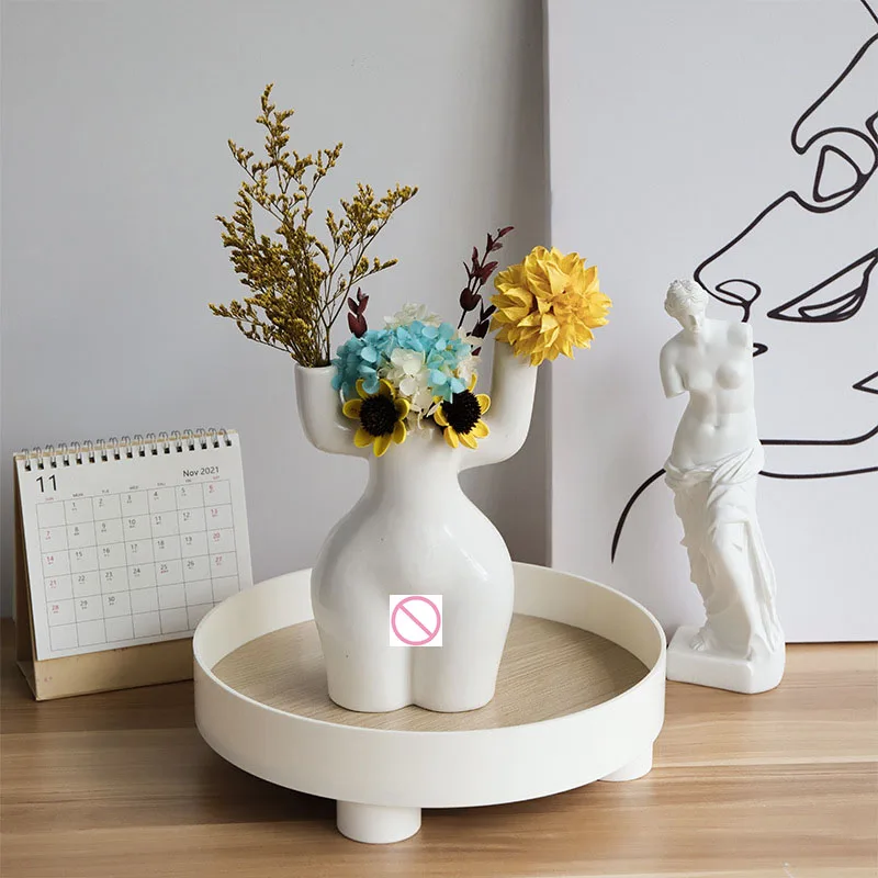 Nordic Style Human Body Ceramic Vase Ornaments Home Decoration Accessories Living Room Flower Arrangement Art Dried Flower Vases
Nordic Style Human Body Ceramic Vase Ornaments Home Decoration Accessories Living Room Flower Arrangement Art Dried Flower Vases