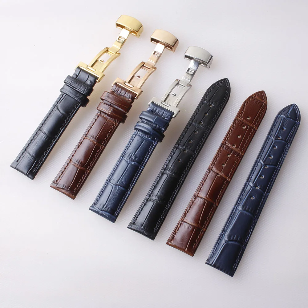 15mm 17mm 18mm 19mm 20mm 21mm 22mm Leather Cowhide Watch Band Replacement Luxury Watches Strap Fold deployments Stainless steel
15mm 17mm 18mm 19mm 20mm 21mm 22mm Leather Cowhide Watch Band Replacement Luxury Watches Strap Fold deployments Stainless steel