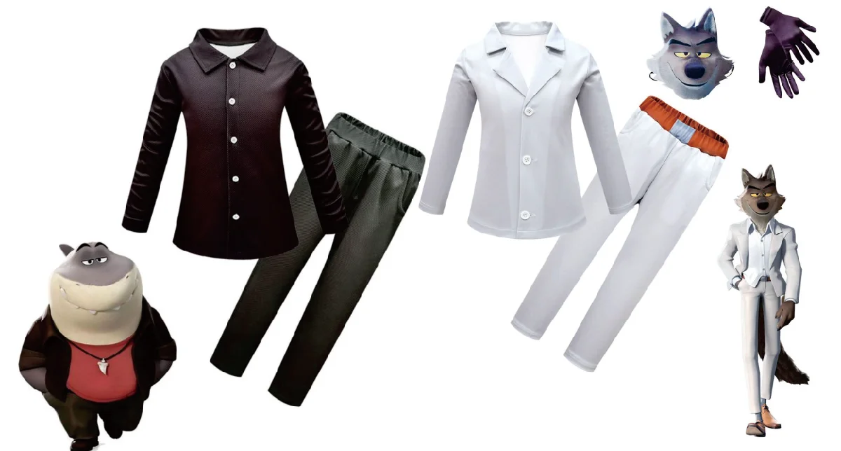 Костюм мистер волка из фильма «Плохие парни», детские комбинезоны, костюм для косплея с маской и перчатками, пижамы, костюм на Хэллоуин, детская одежда
Костюм мистер волка из фильма «Плохие парни», детские комбинезоны, костюм для косплея с маской и перчатками, пижамы, костюм на Хэллоуин, детская одежда
