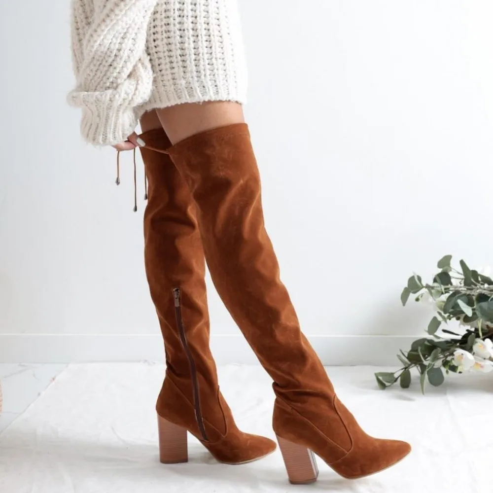 Dorlie Elyssa Suffered an Tan Suede Zipper Stretch Boots 
Dorlie Elyssa Suffered an Tan Suede Zipper Stretch Boots