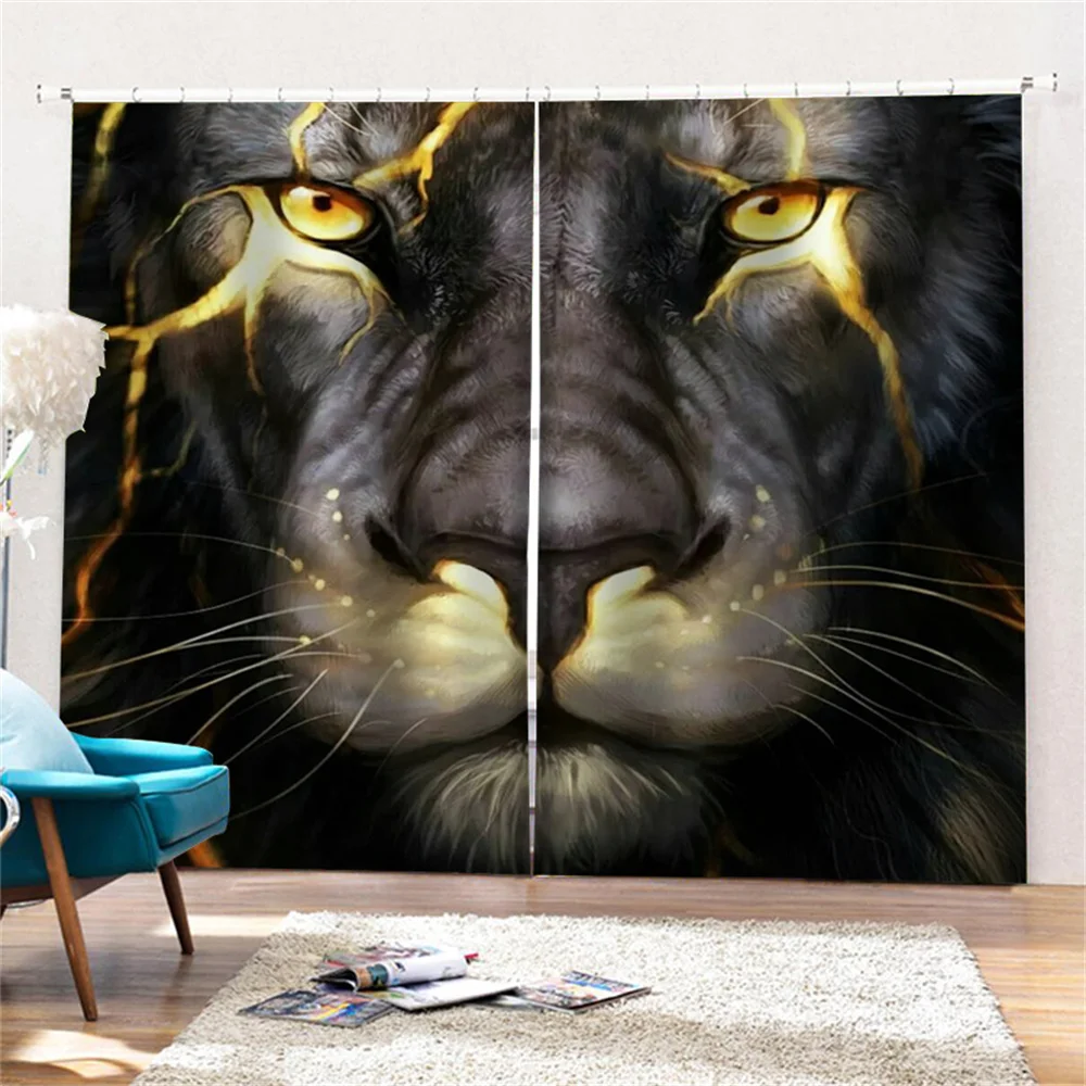 2 панели, занавески с изображением головы льва, тигра, животных, затемняющие зеркальные шторы на тему гостиницы, спальни, ванной, оформления ... 
2 панели, занавески с изображением головы льва, тигра, животных, затемняющие зеркальные шторы на тему гостиницы, спальни, ванной, оформления ...