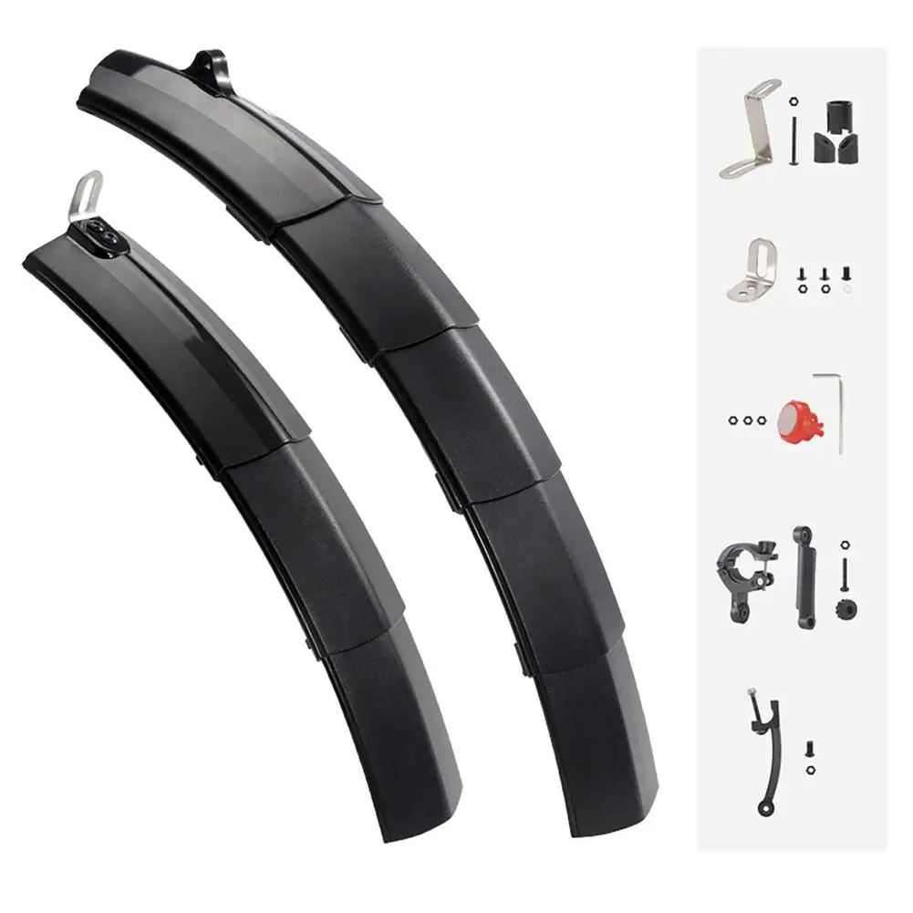 1 Pair Bicycle Fender Universal Adjustable Retractable Mountain Bike Mudguard With Tail Light Riding Equipment
1 Pair Bicycle Fender Universal Adjustable Retractable Mountain Bike Mudguard With Tail Light Riding Equipment