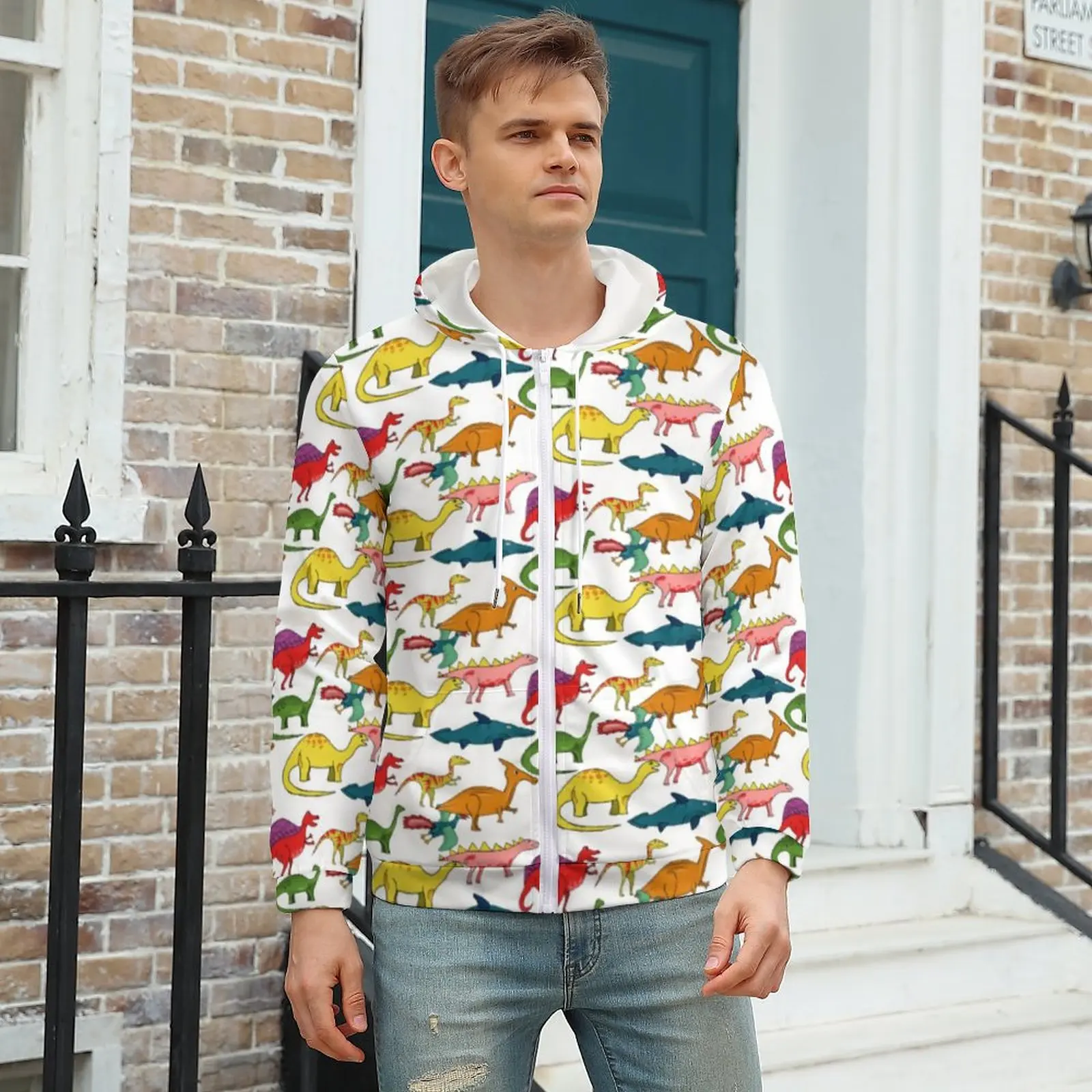 Cute Dinosaurs Hoodies Cartoon Animals Print Polyester Zip Up Hoodie Outdoor Warm Hoodie Oversize
Cute Dinosaurs Hoodies Cartoon Animals Print Polyester Zip Up Hoodie Outdoor Warm Hoodie Oversize