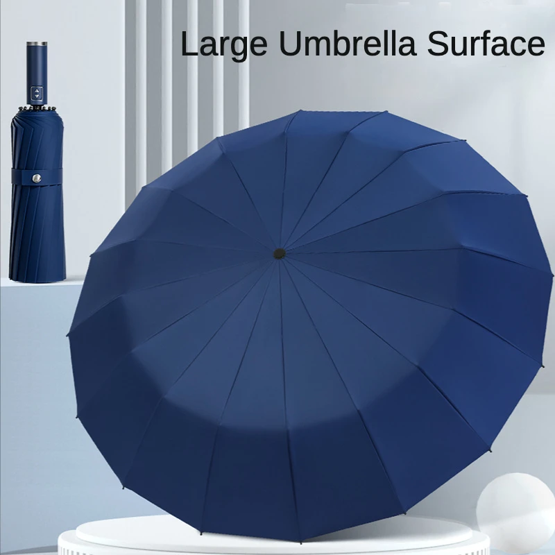 Reinforce 16 Bone Storm Resistance Umbrella for Men Vinyl Full Automatic Sun and Rain Umbrellas Large Folding Parasol Umbrella
Reinforce 16 Bone Storm Resistance Umbrella for Men Vinyl Full Automatic Sun and Rain Umbrellas Large Folding Parasol Umbrella