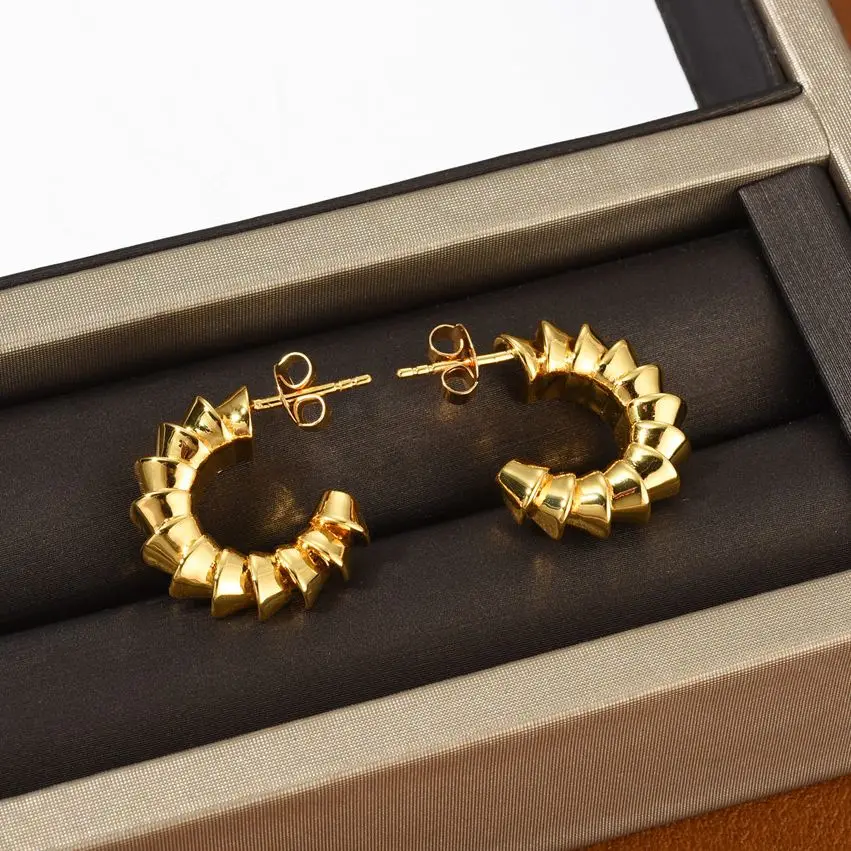 New Europe America Designer Brand Brass Plated 18K Gold Irregular Small Earring Women Luxury Jewelry Trend
New Europe America Designer Brand Brass Plated 18K Gold Irregular Small Earring Women Luxury Jewelry Trend