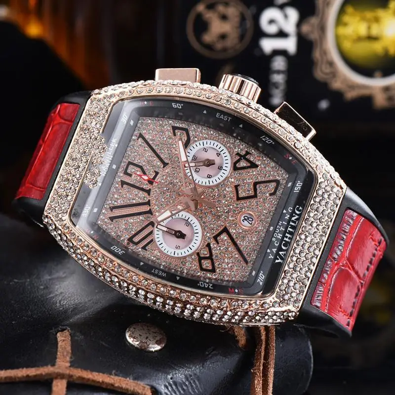 Luxury Top Brand Watches Military Watch Men Yachting Diamond Gypsophila Wristwatch Sports Male Tonneau Clock Relogio Masculino
Luxury Top Brand Watches Military Watch Men Yachting Diamond Gypsophila Wristwatch Sports Male Tonneau Clock Relogio Masculino