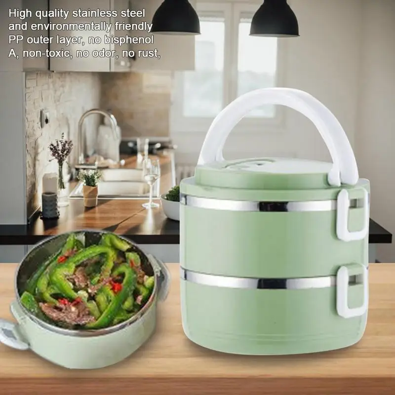 Lunch Container Stackable Stainless Steel Food Container With Silicone Sealing Lo-op Food Boxes With Portable Handle
Lunch Container Stackable Stainless Steel Food Container With Silicone Sealing Lo-op Food Boxes With Portable Handle
