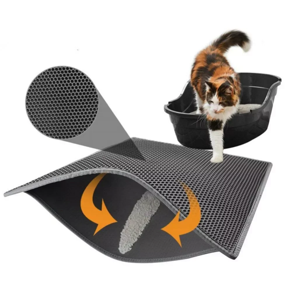 Pet Cat Litter Mat Waterproof EVA Double Layer Cat Litter Trapping Pet Litter Box Mat Clean Pad Products For Cats Accessories
Pet Cat Litter Mat Waterproof EVA Double Layer Cat Litter Trapping Pet Litter Box Mat Clean Pad Products For Cats Accessories