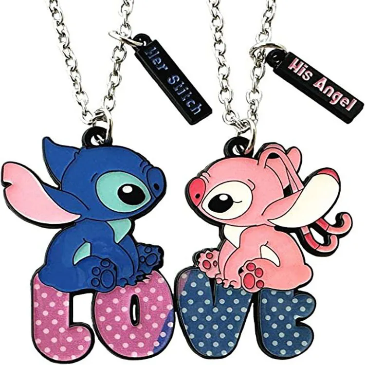 Disney Creative Lilo&Stitch LOVE Couple Necklace Cartoon Angle Stitch Stitching Keychain Pendant Besties Jewelry Accessory Gift
Disney Creative Lilo&Stitch LOVE Couple Necklace Cartoon Angle Stitch Stitching Keychain Pendant Besties Jewelry Accessory Gift