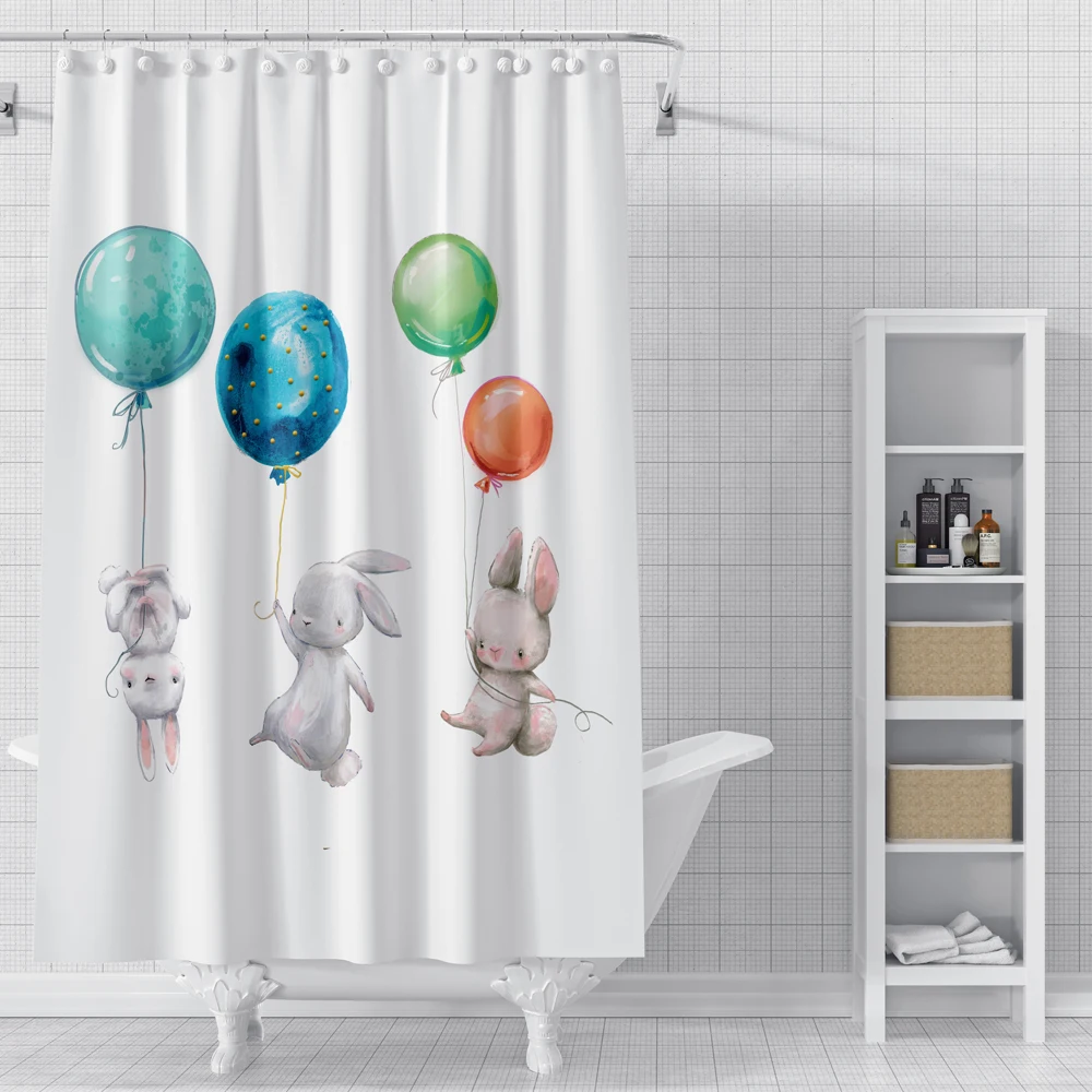 Rabbit Balloon Shower Curtain 3D Bathroom Curtain Polyester Frabic Waterproof Bath Curtain with Hooks Cute Cartoon Bunny
Rabbit Balloon Shower Curtain 3D Bathroom Curtain Polyester Frabic Waterproof Bath Curtain with Hooks Cute Cartoon Bunny