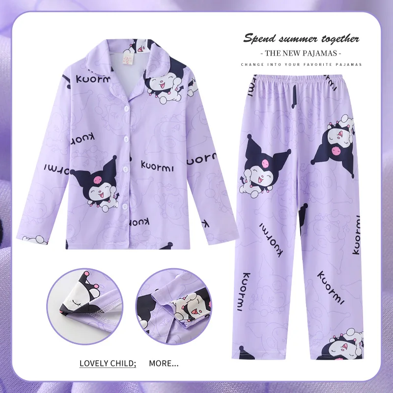 Sanrio Kuromi Cinnamoroll Hello Kitty Children Pajama Suit Long-Sleeved Cartoon Autumn Anime Cute Sleepwear Student Kids Clothes
Sanrio Kuromi Cinnamoroll Hello Kitty Children Pajama Suit Long-Sleeved Cartoon Autumn Anime Cute Sleepwear Student Kids Clothes