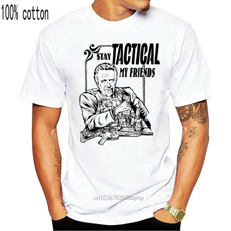 Мужская одежда, мужская футболка, футболка с надписью «Stay Tactical My Friends», женская футболка
Мужская одежда, мужская футболка, футболка с надписью «Stay Tactical My Friends», женская футболка