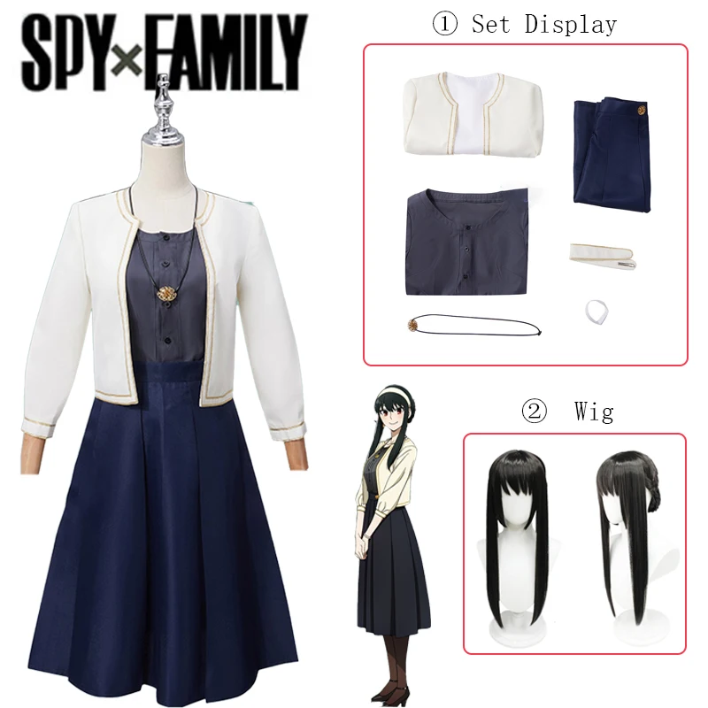 Anime Spy Family Yor Forger Cosplay Costumes White Coat Skirt Set Wig Necklac Daily Dress Outfit Halloween Costumes for Women
Anime Spy Family Yor Forger Cosplay Costumes White Coat Skirt Set Wig Necklac Daily Dress Outfit Halloween Costumes for Women