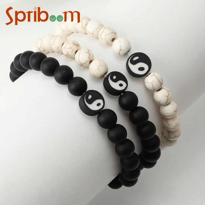 Tai Chi Beads Bracelets for Men Women's Hand Bracelet Black White Bead Personality Jewelry Vintage Accessories Friendship Gifts
Tai Chi Beads Bracelets for Men Women's Hand Bracelet Black White Bead Personality Jewelry Vintage Accessories Friendship Gifts