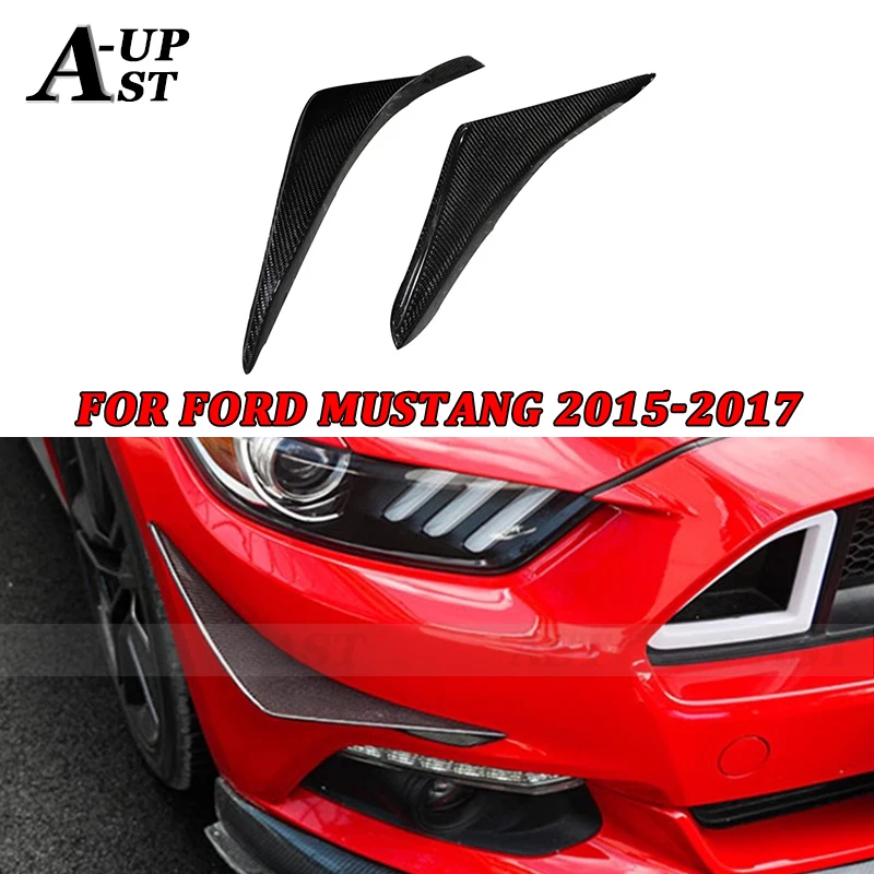 Для Ford Mustang 2015-2017 Апрель стиль углеродное волокно лобовое лезвие передний бампер